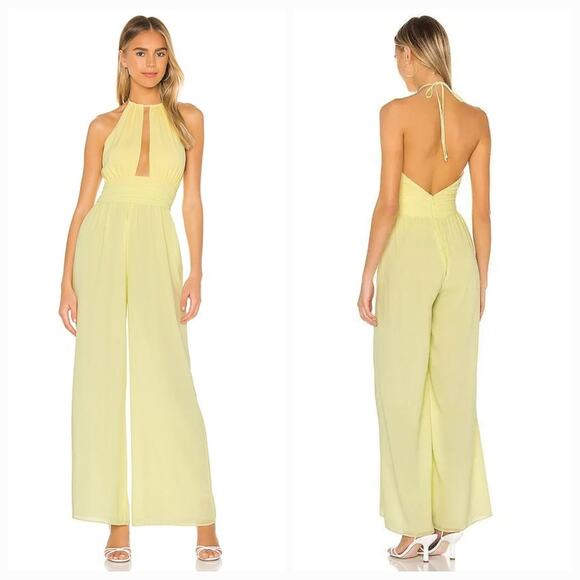 NBD Indira Jumpsuit in Pastel Yellow XS